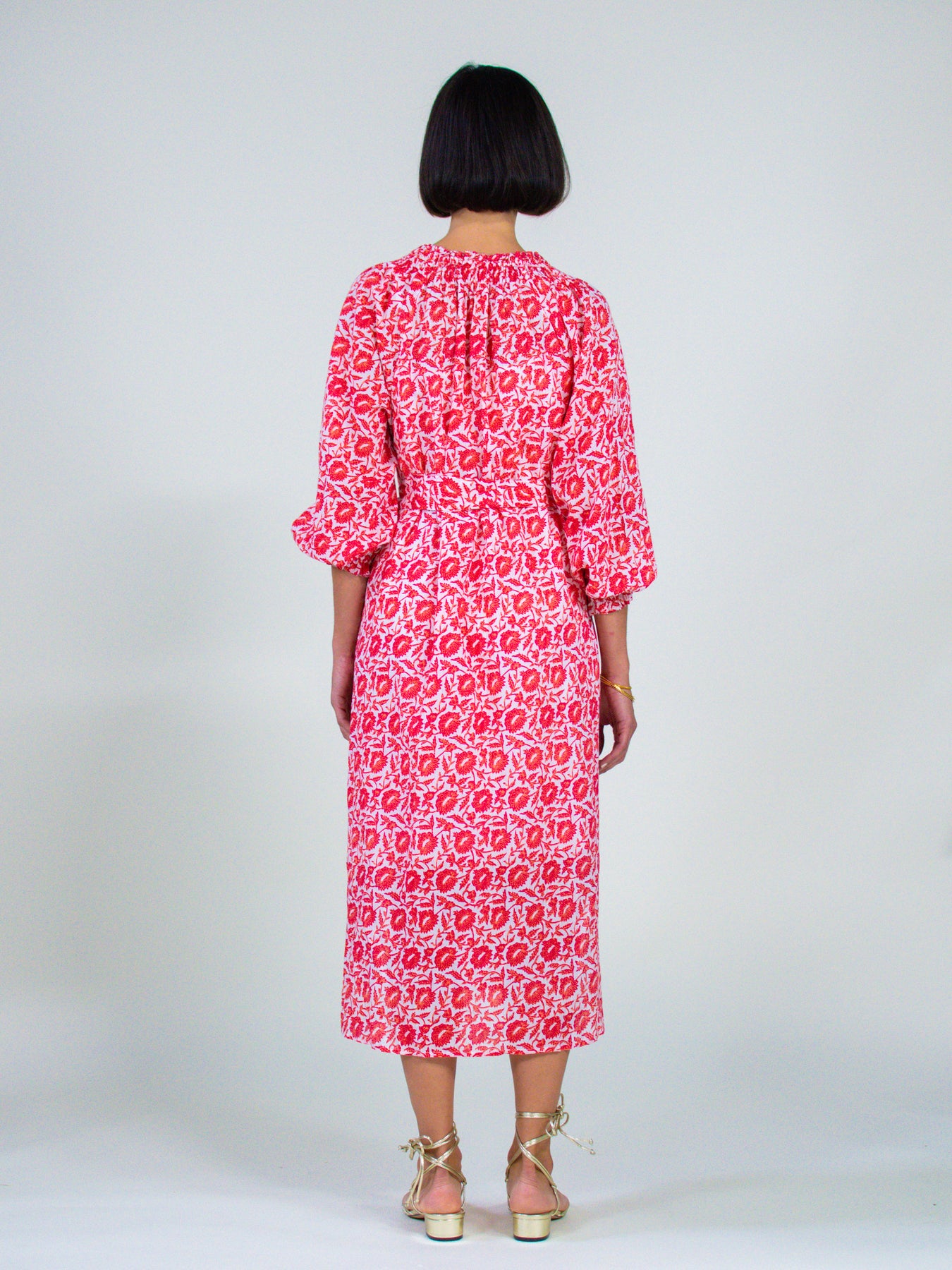 Red Santorini Midi-Dress Genhappy Red Santorini Midi-Dress Genhappy